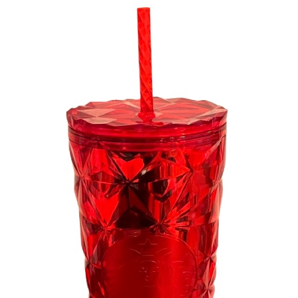 NEW- Starbucks Red Diamond Prism Crystal Venti 24oz Tumbler - Picture 8 of 8
